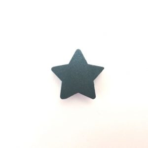 деревянная бусина звезда 22*10 мм цвет серый