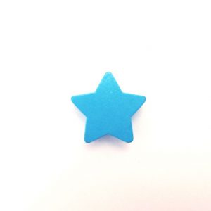 деревянная бусина звезда 22*10 мм цвет скайблау