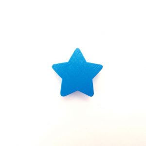 деревянная бусина звезда 22*10 мм цвет миттельблау