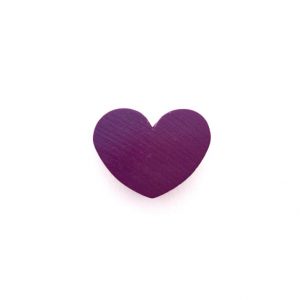 деревянное сердце 30*25*10 мм пурпур