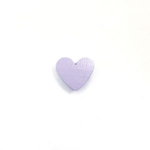 деревянное мини сердце 21*18*8 мм лиловое