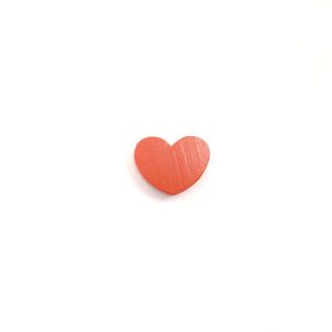 деревянное мини сердце 21*18*8 мм оранжевое
