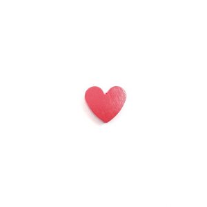 деревянное мини сердце 21*18*8 мм красное