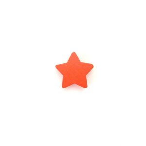 деревянная бусина звезда 22*10 мм цвет оранжевый