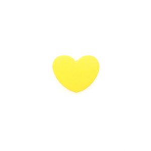 деревянное мини сердце 21*18*8 мм желтое