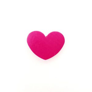 деревянное сердце 30*25*10 мм цвет дункель пинк