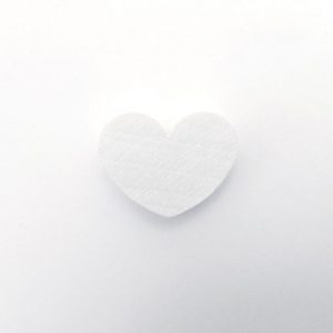 деревянное сердце 30*25*10 мм белое