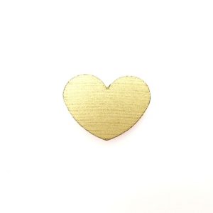 деревянное сердце 30*25*10 мм золотое