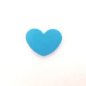 деревянное сердце 30*25*10 мм цвет скайблау