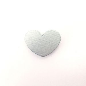 деревянное сердце 30*25*10 мм серебро