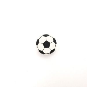 бусина футбольный мяч 20 мм белая
