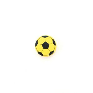 бусина футбольный мяч 20 мм желтая