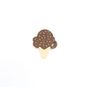 прорезыватель мороженое 80*70*10 мм цвет шоколад