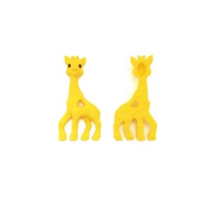 силиконовый прорезыватель жираф 100*55*13 мм желтый