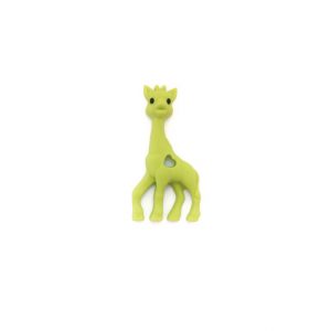 силиконовый прорезыватель жираф 100*55*13 мм желто зеленый