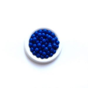 силиконовые бусины 9 мм синие