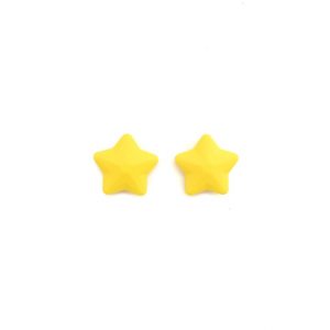 фактурная силиконовая звезда 45 мм цвет желтый