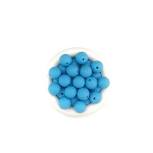 силиконовые бусины рефленные 15 мм цвет голубой