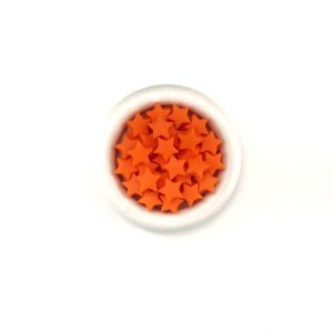 силиконовая мини-звездочка 14*14*8 мм оранжевая