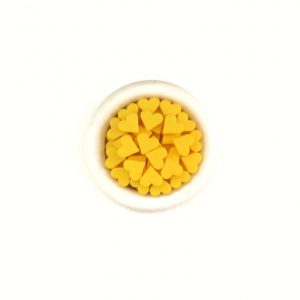 силиконовое мини сердечко 14*13*9 мм цвет желтый