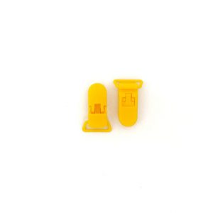 пластиковая клипса с расширенным креплением 43*20*9 мм желто оранжевые