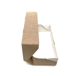 крафт-коробка с окошком 170*75*45 мм (картон, складная)