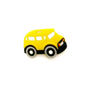 силиконовый прорезыватель автобус 86*60*9 мм цвет желтый