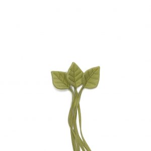 тканевые листики на завязках 6,5*4,7 см цвет оливковый