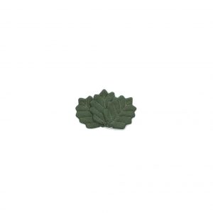 тканевые фигурные листики 6,8*5,6 см цвет темно зеленый