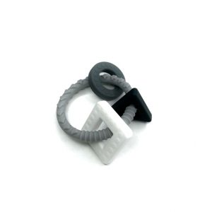 монтессори кольцо с фигурками 8,4*1 см цвет черно белый