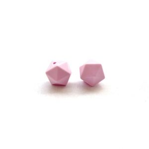 силиконовые икосаэдры 16 мм цвет нежно розовый