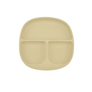 секционная тарелка на присоске 189*190*33 мм цвет пастельный желтый